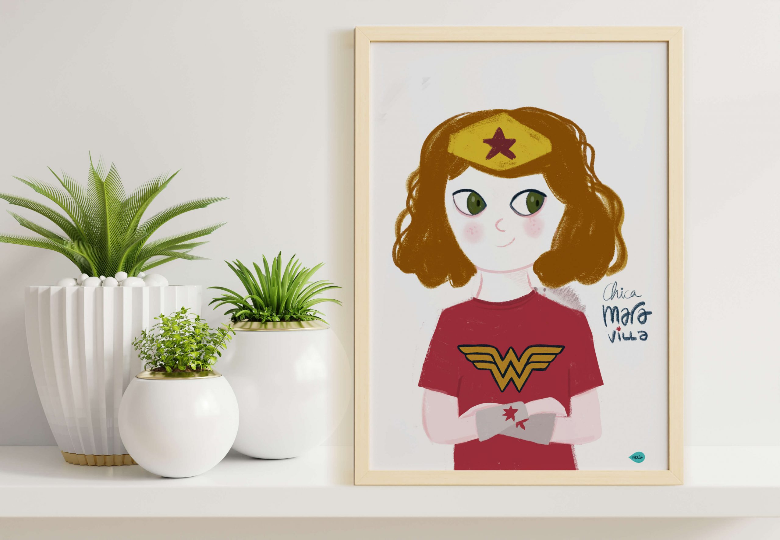Ilustracion personalizada Wonderwoman