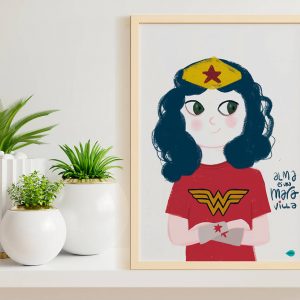 Print personalizable para niña o mujer, Wondergirl/Wonderwoman